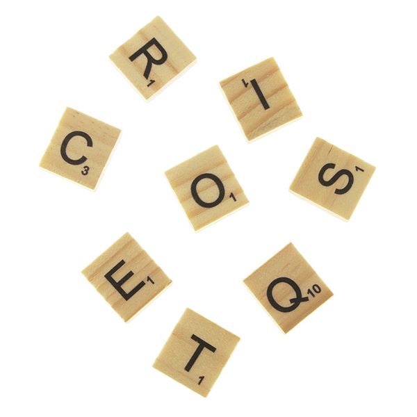 CRAFT WOOD SCRABBLE LETTERS 26PC