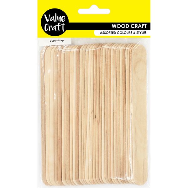 CRAFT JUMBO ICY POLE STICKS NAT 30PCS Arbee Craft