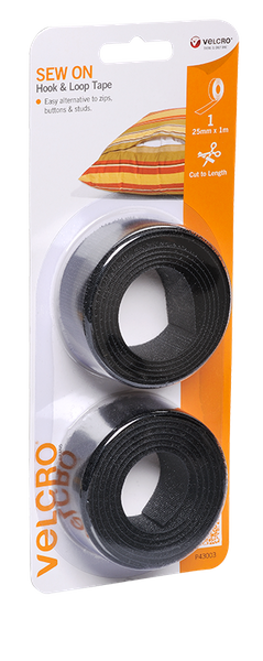 Velcro SewOn Hook Loop Tape 25mmx1m