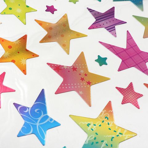 STICKERS IRREGULAR STARS MULTI 1SH