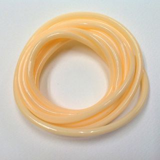Plastic Tubing 4mm Cream 2m
