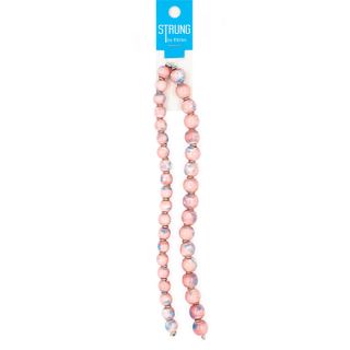 STR RD CERAMIC BEAD PINKBLUE