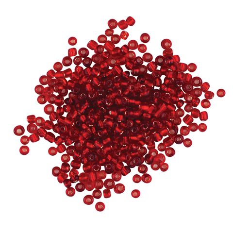 BEAD GLASS SEED BEAD 1.8MM RED 60G