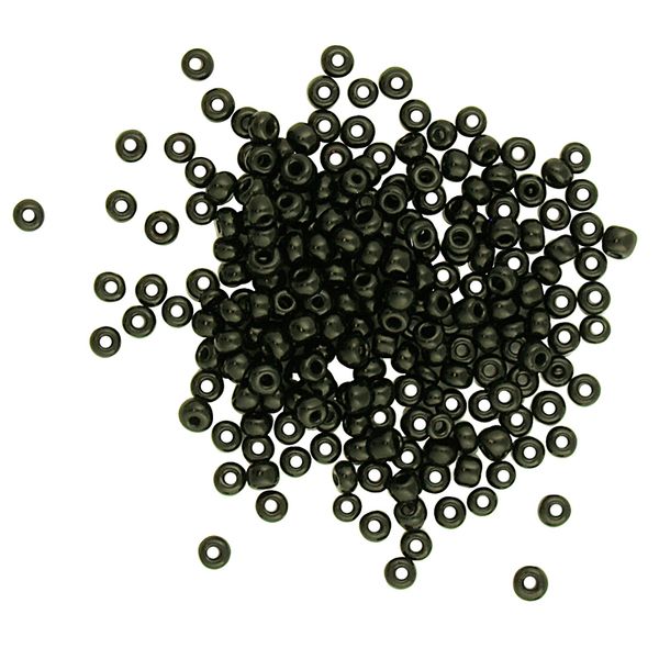 BEADS SEED  3.6MM BLACK 60G