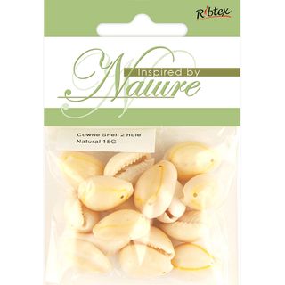 Cowrie Shel 20Mm Two Hole Nature 15G