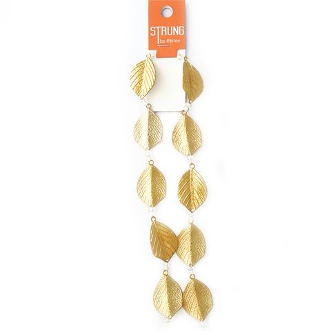 Jf Feature Leaf Bright Gold 10Pc