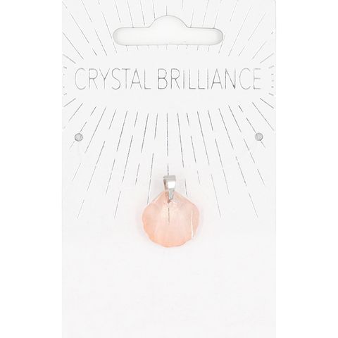 CHINESE CRYSTAL SHELL PENDANT PINK 1PC