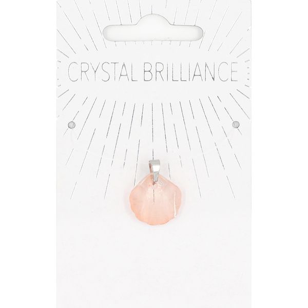 CHINESE CRYSTAL SHELL PENDANT PINK 1PC