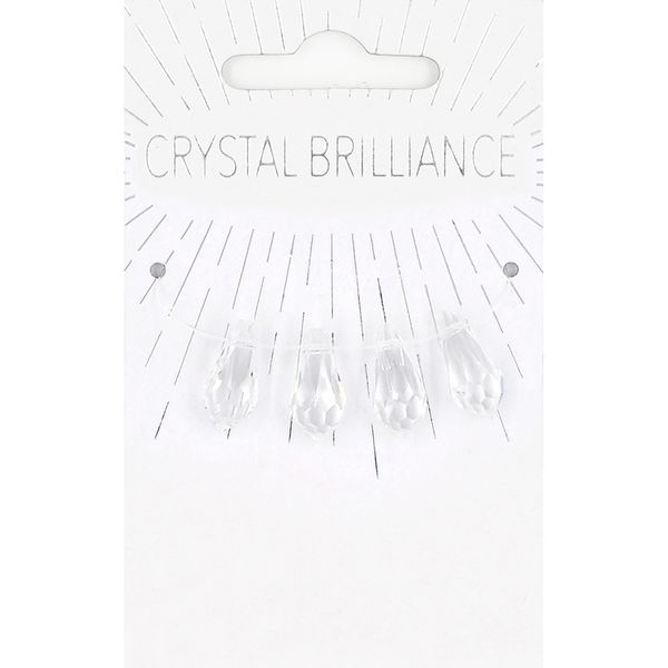 CHINESE CRYSTAL TEARDROP CLEAR 4PC