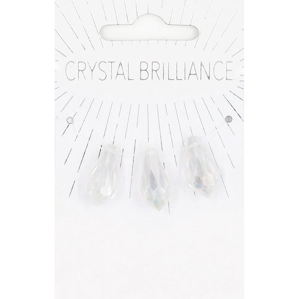 CHINESE CRYSTAL TEARDROP CLEAR AB 3PC