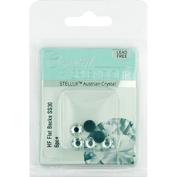 Stellux Hf Flat Backs Ss30 6Pcs Crystal