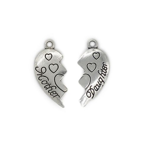 CHARM METAL MOTHER DAUGHTER LOVE 4PCS