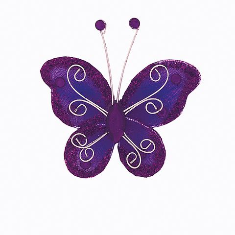 CRAFT MINI BUTTERFLIES 50MM LAVENDER 3PC