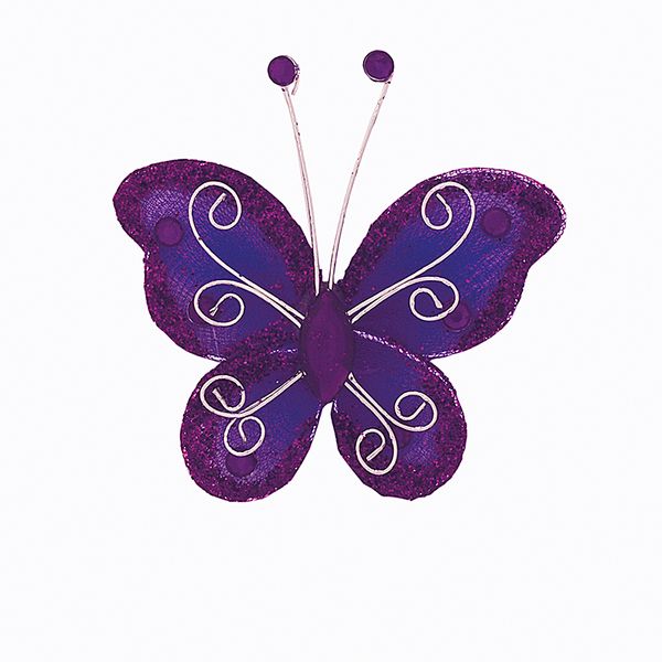 CRAFT MINI BUTTERFLIES 50MM LAVENDER 3PC