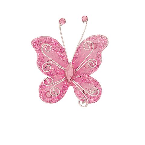 CRAFT MINI BUTTERFLY 50MM PINK 3PC