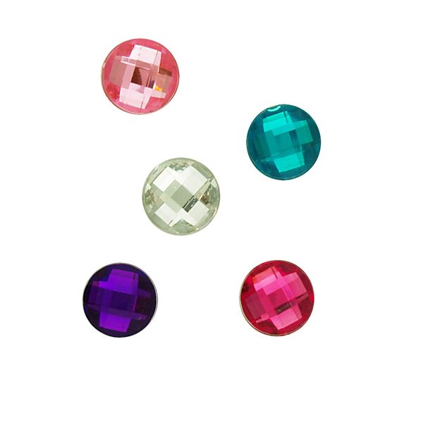 RHINESTONES ROUND 12MM ASST 50PCS