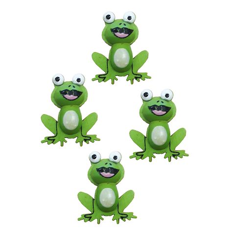 CRAFT WOODEN MDF FROGS 4PC