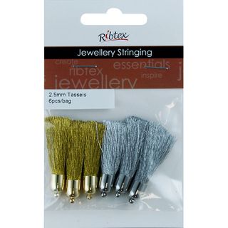 Jf Tassel 2.5Mm Gold-Silver 6Pc