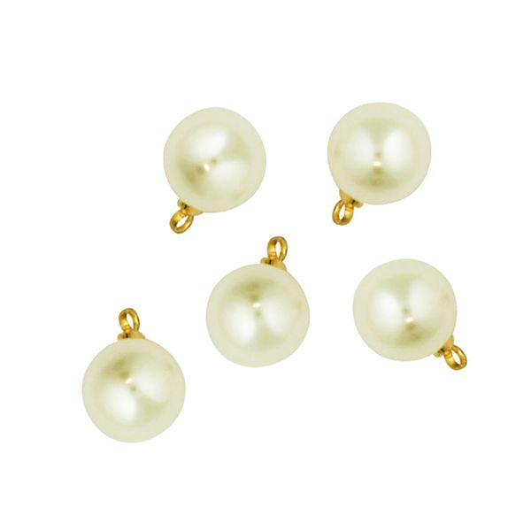 CHARMS PEARLS 10MM IVORY 12PCS