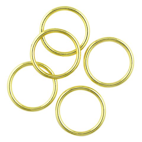 Jf Feature Plastic Rings 20Mm Gold 15Pcs