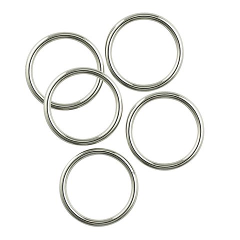 Jf Feature Plastic Rings 20Mm Slv 15Pcs