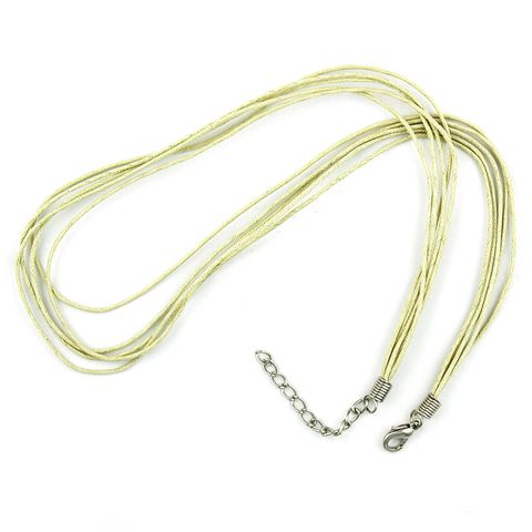 Jf Twine Necklace-Clasp 41Cm Nat 3Pcs