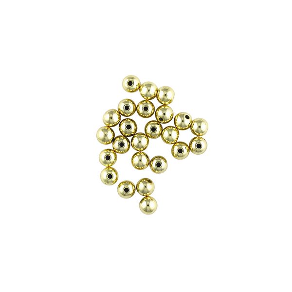 Jf Spacer Plastic Round 4Mm Gold 100Pcs