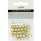 Jf Spacer Plastic Round 6Mm Gold 30Pcs