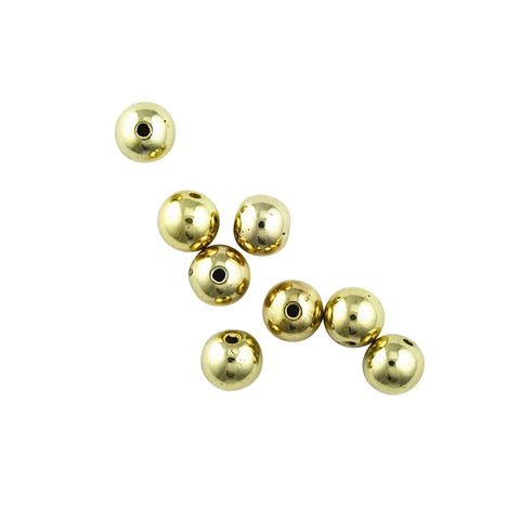 Jf Spacer Plastic Round 6Mm Gold 30Pcs