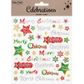 XMAS STICKERS RED GREEN TEXT 1 SH
