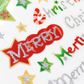 XMAS STICKERS RED GREEN TEXT 1 SH