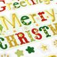 XMAS FOIL STICKER TEXT GOLD RED GRN 1SH
