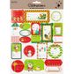 XMAS GIFT TAG STICKERS GREEN RED 1SH