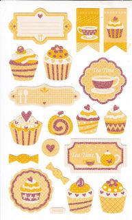 Stickers Cupcakes Paper Multi