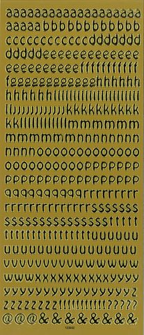 Stickers Letters Lower Case Gold