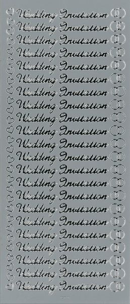 Stickers Wedding Invitation Silver