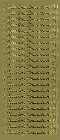 Stickers Wedding Invitation Gold