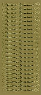 Stickers Wedding Invitation Gold