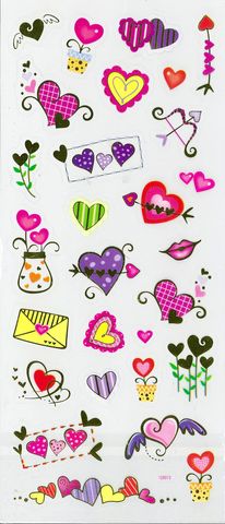 Stickers Transparent Hearts