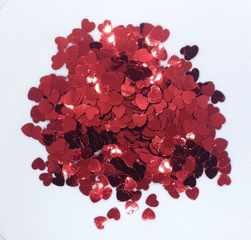 Scatters Small Hearts 6mm Red 500g