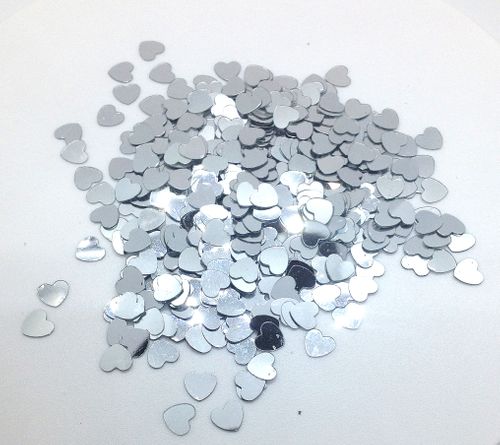 Scatters Small Hearts 6mm Silver 500g