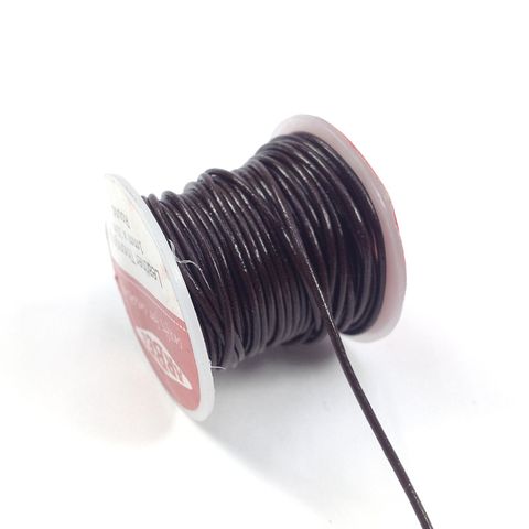 Leather Thonging 1mm Round Brown 10m