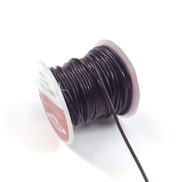 Leather Thonging 1mm Round Brown 10m