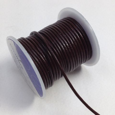 Leather Thonging 1.5mm Round Brown 10m