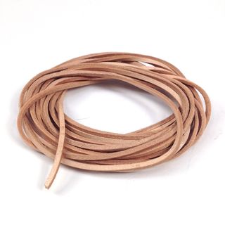 Leather Thonging 1mm Flat Natural 2m