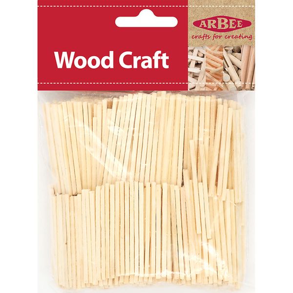 Match Sticks 2mmx5cm Natural Pkt 1000 Arbee Craft