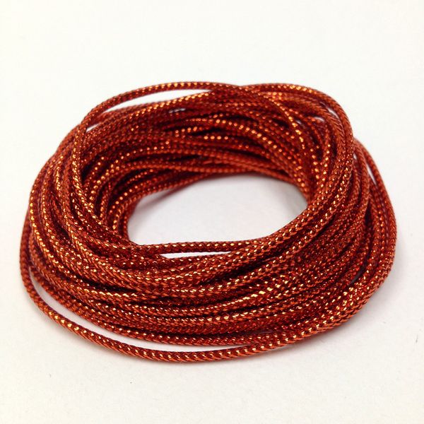 Metallic Cord 8ply Red 4.8m
