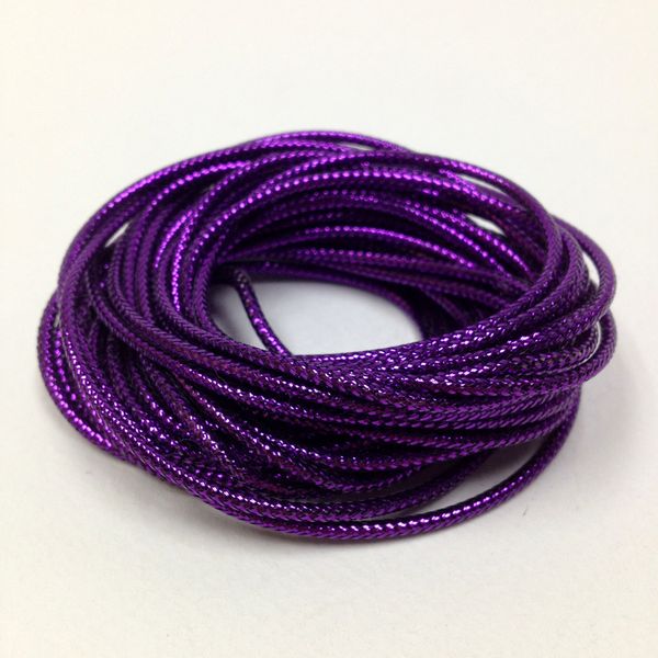 Metallic Cord 8ply Purple 4.8m