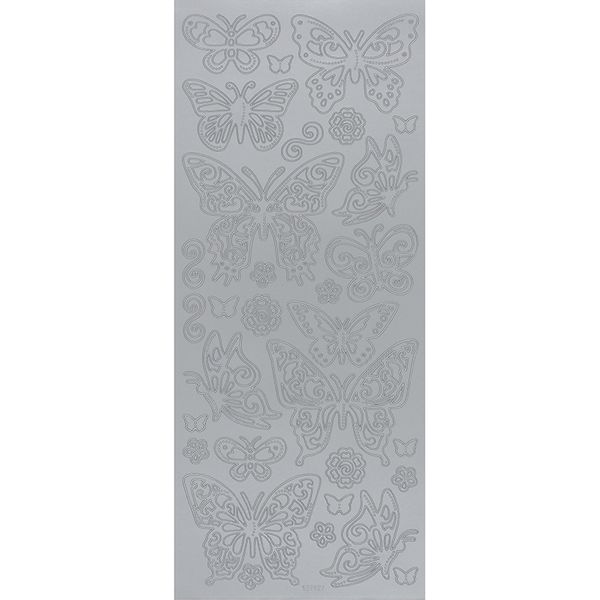 Stickers Butterflies Silver Arbee Craft