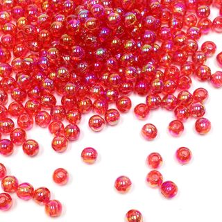 Pearl Beads 3mm Red AB 25g